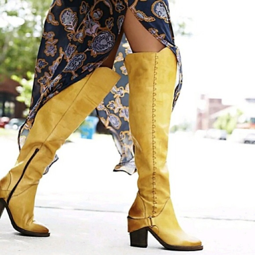 Free People OTK Auburn Tall Boot Desert Tan Sz 8/9
